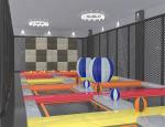 Climbing Wall Outdoor Playset With Trampoline PP Material Waterproof