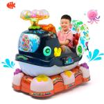 Commercial kids coin operated game machine QQ Whale kiddy rides for children