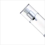 Oval Single Wall Airless Pump Cosmetic Bottles Aluminum Base Pump 20ml 30ml 40ml