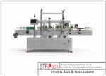 180pcs/Min Bottle Labeling Machine For Front Back Neck Surface Three Stickers