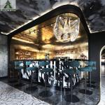 Customization Pub Table Chairs Combination Metal Leisure Drinks Table Fabric
