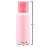 1.7oz50ml Pink PET Cosmetic Bottle Small-Size Liquid Container Skincare Bottle