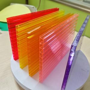 Lightweight Impact-Resistant Purple Polycarbonate Hollow Sheet For Roofing