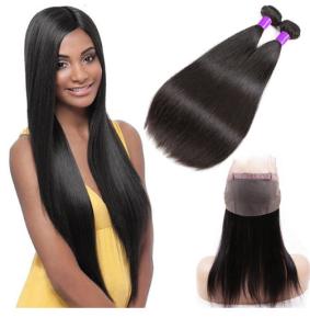 China Straight 360 Lace Frontal With Bundles / 100% Unprocessed Brazilian Human Hair factory