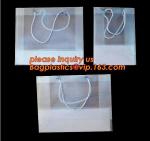 plastic clear heat seal square bottom pp bag with plastic handle,gift bag
