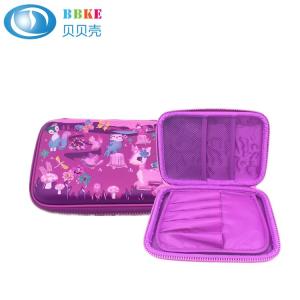 China Custom Waterproof Colorful PU Leather EVA Pencil Case No Handle 220x150x40mm factory