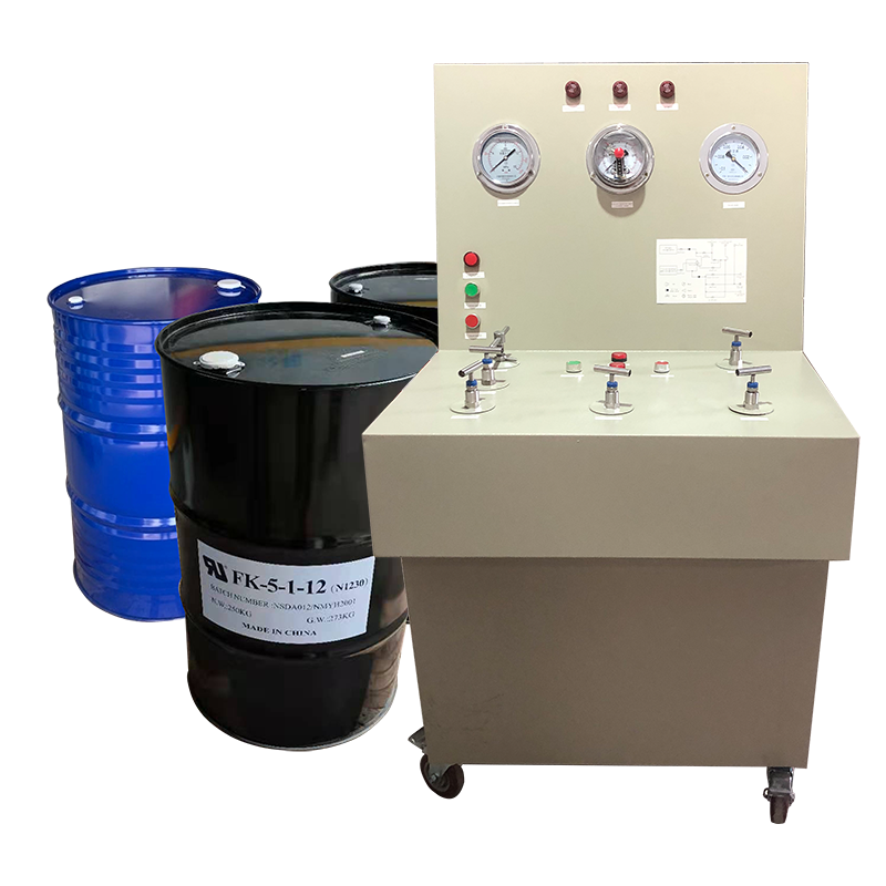 Heptafluoropropane perfluorohexanone fire extinguishing agent filling equipment