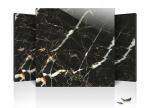 Double Layer Polished Porcelain Tile 600*600mm Black Golden Rose