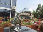 Metal Garden Statues Outdoor Modern Abstract Sculpture Stainless Steel Custom