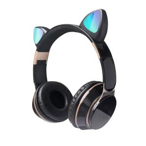 China Portable Wireless Stereo Headphone Bluetooth Cat Ear Earphones factory