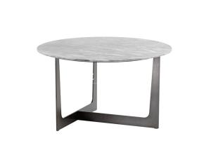 China Modern Round White Marble Top Stainless Steel Frame Coffee Table factory
