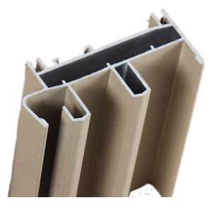6063 T3 T8 Aluminum Window Profiles Beige Powder Coated Surface