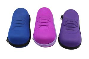 China eva zipper hot kids eyewear cases with shoes shape and light weight factory