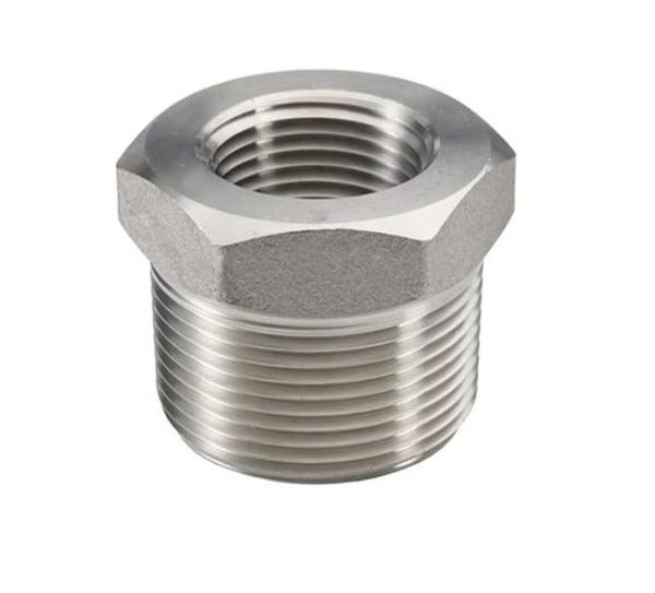 Stainless Steel Reducer Hex Bushing 1"-8" Male NPT to 3/4" Female NPT Cast Pipe