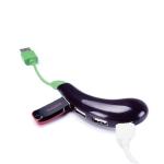 Cartoon Eggplant Shape 4 Ports Usb 2.0 High Speed Hub