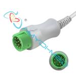 3 Lead ECG Cables And Leadwires Gray TPU Material For Comen C30 ECG Monitor