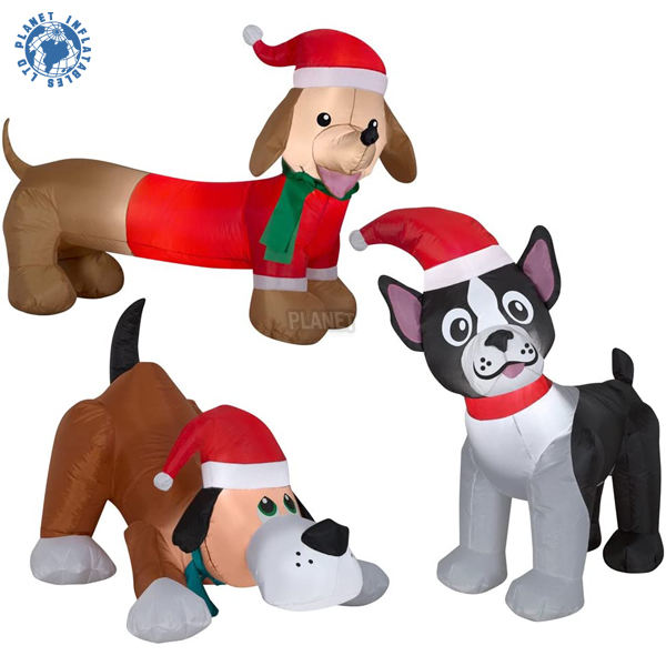 Advertising Inflatable Toy Doll Animal Dog Cat Merry Christmas Inflatable Santa for Sale