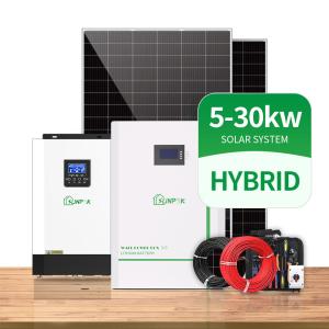 China UN38.3 Power Solar Energy System All Black Solar Panel Complete Set On Off Grid Home 5KW 10KW 12KW 20KW 30KW factory