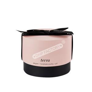 China Durable Round Cardboard Gift Box With Bowknot For Jewelry Ring Packaging factory
