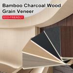 Bamboo Charcoal Wood Veneer Interior Decorative Panels Waterproof Flame