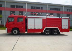 China 6x2 Drive 6 Seats Foam Powder Fire-Fighting Truck Water 7000L Foam 750L factory