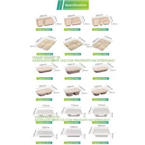 Costom Printed Paper Pulp Takeaway Sauces Packing Tableware Multi-Compartment