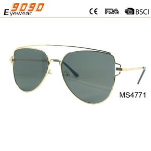 China New arrival and hot sale of metal sunglasses, UV 400 Protection Lens factory