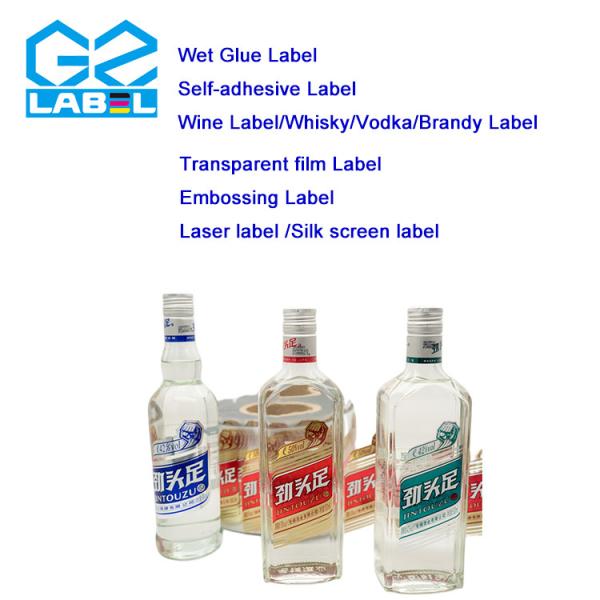 Clear Printable Sticker Paper for Wine Bottle Label Custom Designs and Shapes
