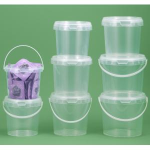 China PP/HDPE Plastic Food Bucket Handle Available White with Lid on sale