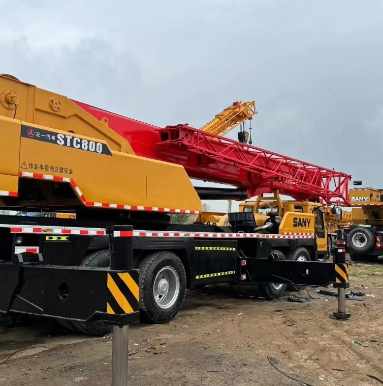 2021 Sany 80Ton STC800C7 Truck Crane 7-Section Arm Construction Lifting Equipment with Core Engine Used