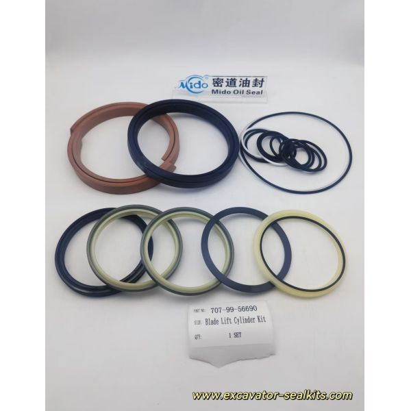Advanced Polymer Seal Kit for 707-99-56690 - High-Temp & Abrasion Resistant Blade Lift Cylinder Repair Kit