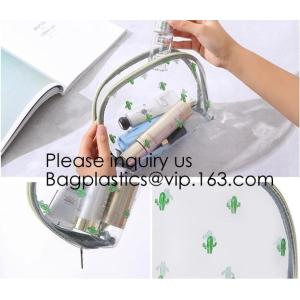 Custom Printing Recycled Soft Pvc Zipper Cosmetic Pouch,Transparent Customer