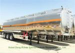 42m3 Aluminum Oil Tanker Semi Trailer 3Axles For Diesel ,Oil , Gasoline,