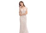 Ivory Lace Beautiful Bridesmaid Dresses / Anti - Wrinkle Bridal Bridesmaid