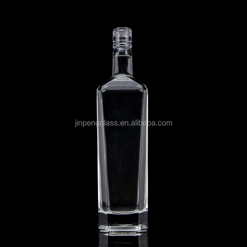 Flint Glass 500ml 750ml 1000ml Special Shaped Empty Bottle for Vodka Whisky Gin Rum