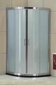 China Round Sliding Shower Screen 8 mm Thickness Frosted Tempered Glass for Apartments / Hotel factory