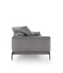 Hotel Office L-Shape Corner Long Sofa High Quality Linen Black Iron Feet Sofa
