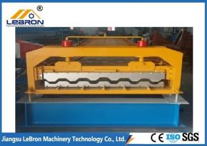China Full-automatic yellow &amp; blue color car panel cold roll forming machine 380V 50Hz 3phases factory