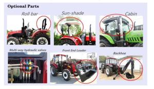 China China Factory Supply 55HP 4WD Mini/front tyre Garden/Orchard/Agricultural/flat tyre Farm Tractor tractor with front end factory