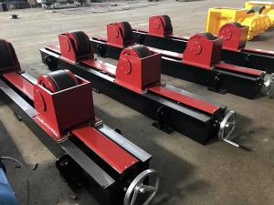 China Rubber 10T Lead Screw Conventional Welding Roller Stands, Pressure Vessel Welding Rotator factory