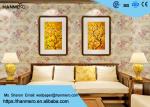 0.53*10M Contemporary Bedroom Wallpaper With Light Yellow Floral Pattern , Heat