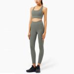 Lulu Cross Back Strappy Yoga Push Up Sports Bra Yoga Activewear Sets 215gsm TUV