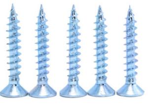 China Zinc Plated Steel Chipboard Wood Screws Flat Countersunk Head Hardened factory