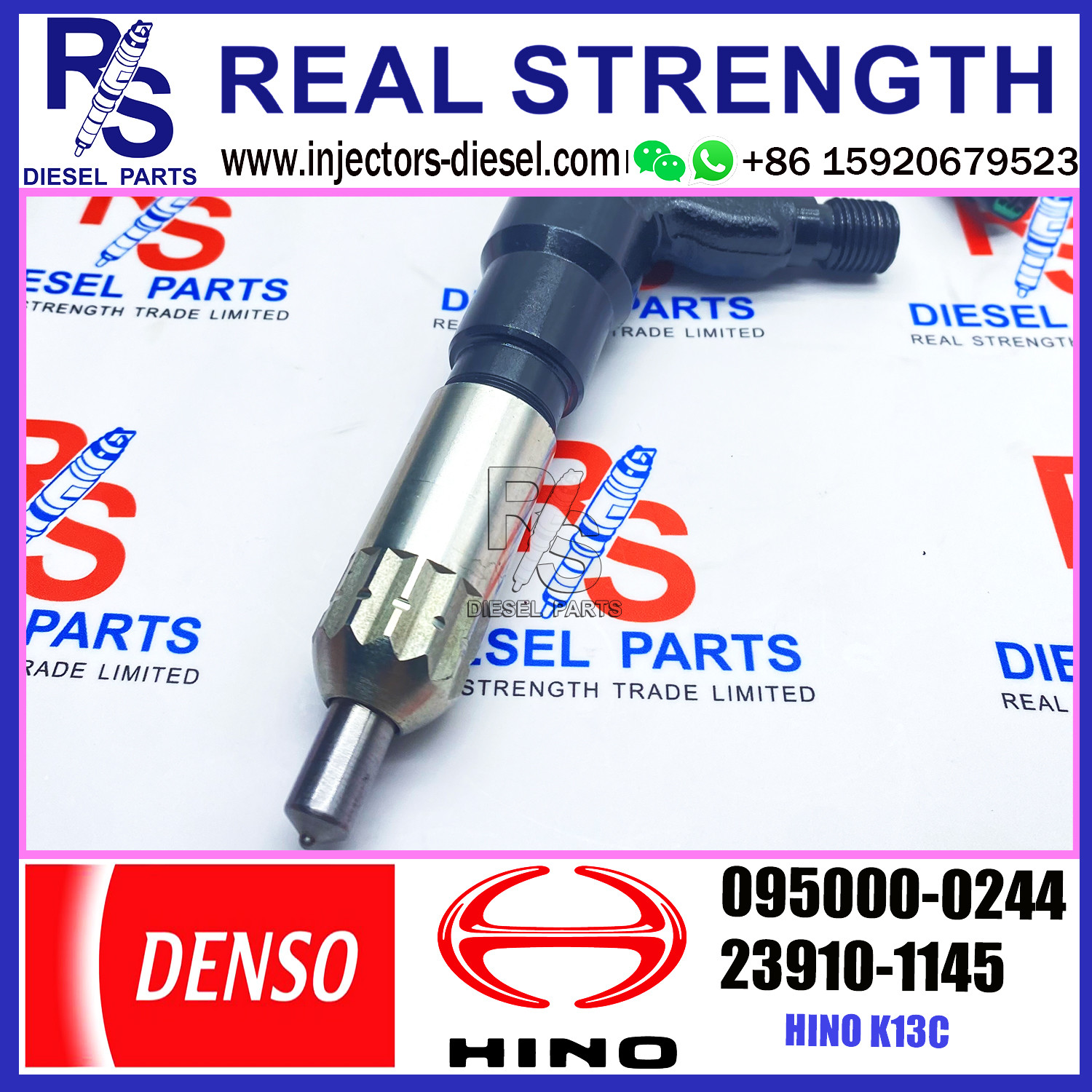 Diesel Fuel Injector 095000-0240 095000-0244 095000-0245 For HINO K13C 23910-1145 23910-1146 S2391-01146