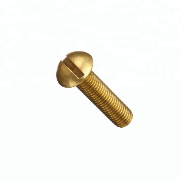 China Brass Round Head Slotted Drive Machine Screw factory