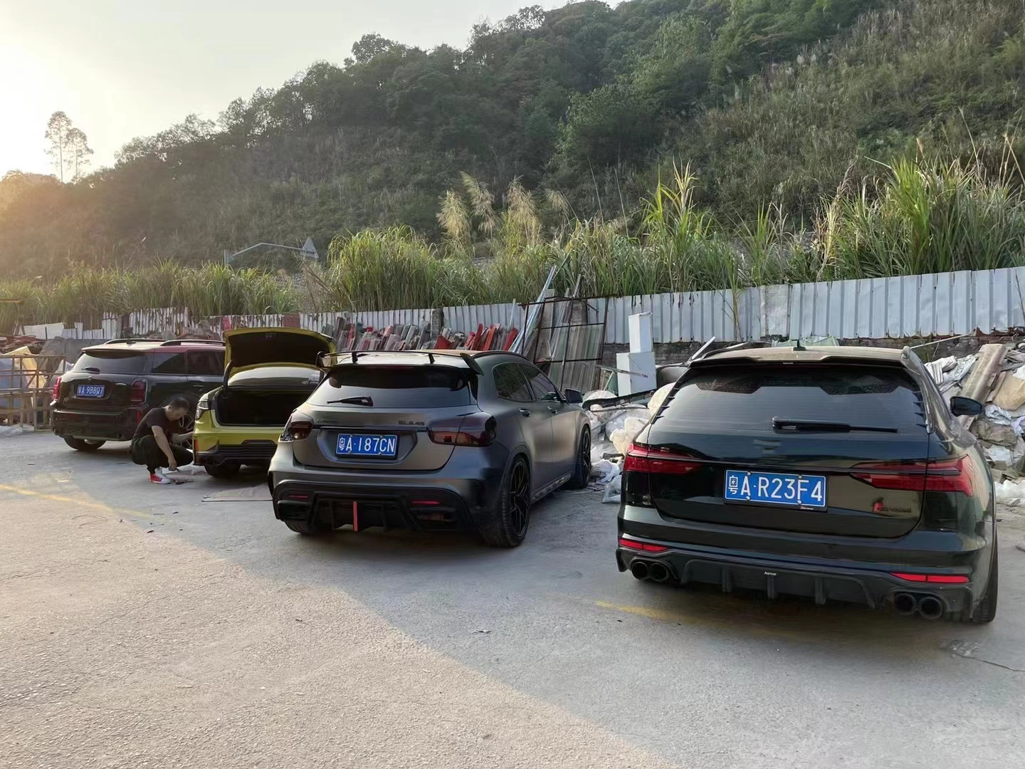 Hot Sale Gla45 Gla260 X156 Carbon Fiber Body Kit Gla45 Carbon Fiber Rear Diffuser 2014-2019