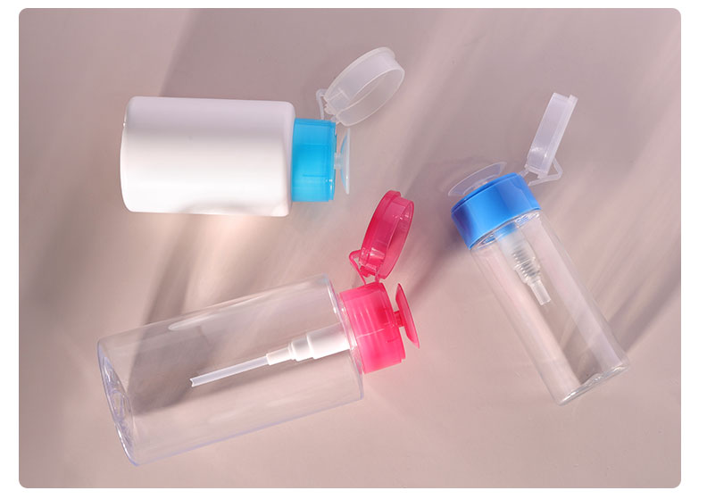 100ml 150ml 300ml PET Plastic Bottles Customized Nail Polish Remover Bottle For Makeup Tools