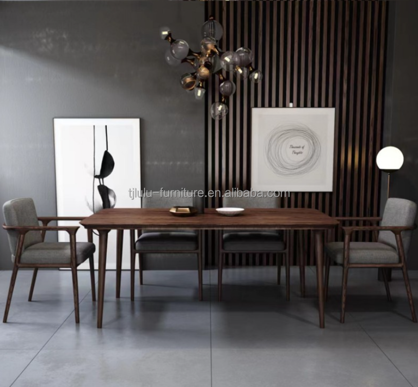 Home Living Room Furniture Modern Luxury Dining Chair with Canvas Cover and Solid Wood Frame