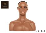 42cm Height Female Mannequin Head With Shoulders Long Lasting