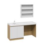 Customizable Modern Wood Panel Double-Door Storage Cabinet for Kitchen and